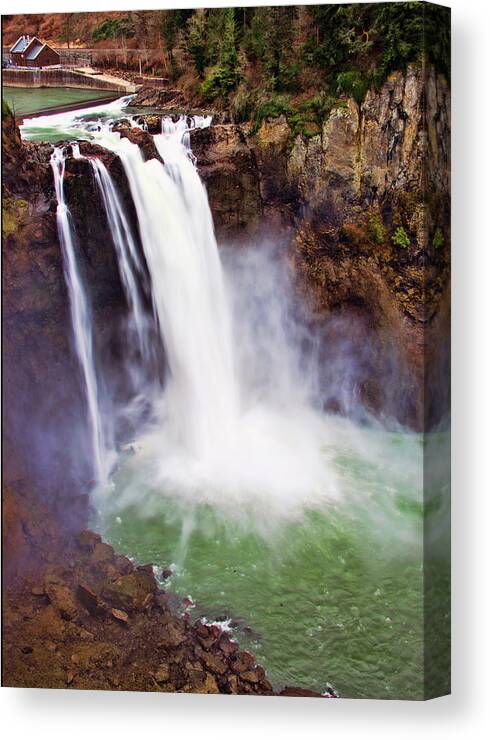 Snoqualmie Falls Canvas Print featuring the photograph Snoqualmie Falls by Jerry Cahill