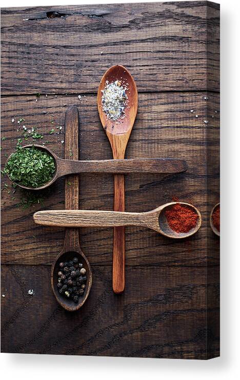 Food Canvas Print featuring the photograph Spices by Aleksandrova Karina