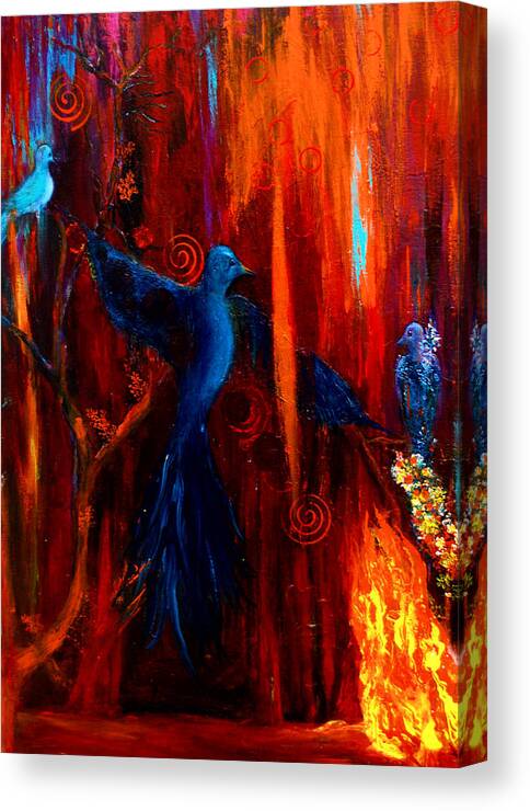 Birds Canvas Print featuring the painting Spirit of Peace by Patricia Motley
