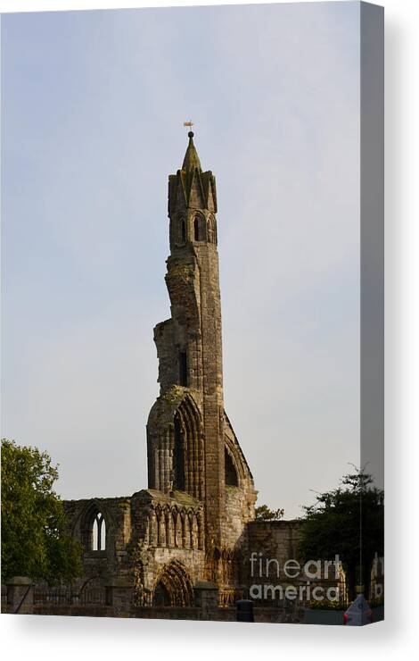 St Andrews Cathedral Canvas Print featuring the photograph St Andrew's Cathedral Ruins by DejaVu Designs