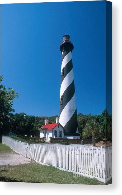 Lighthouse Canvas Print featuring the photograph St. Augustine Lighthouse, Fl by Bruce Roberts