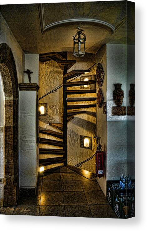Staircase Photographs Canvas Print featuring the photograph Staircase - Spiral III by Robert Culver