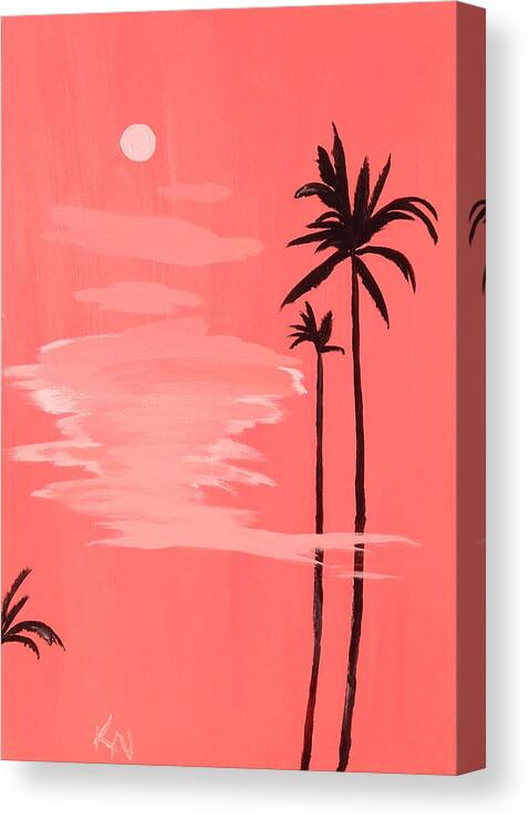Palms Canvas Print featuring the painting Standing Tall by Karen Nicholson