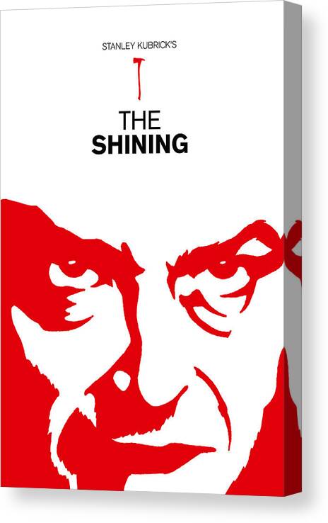 Fine Art Canvas Print featuring the digital art Stanley Kubrick The Shining Movie Poster by Kevin Trow