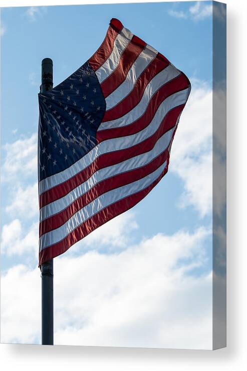 Flag Canvas Print featuring the photograph Stars and Stripes by Holden The Moment