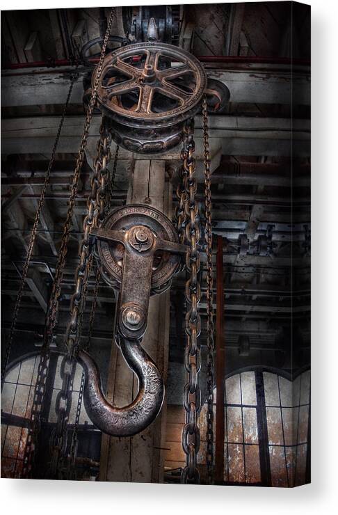Hdr Canvas Print featuring the photograph Steampunk - Industrial Strength by Mike Savad