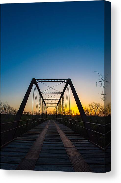 Steel Canvas Print featuring the photograph Steel Bridge by David Downs