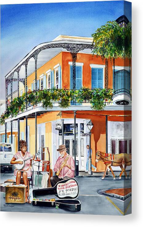 New Orleans Canvas Print featuring the painting Street Singers by Phyllis London