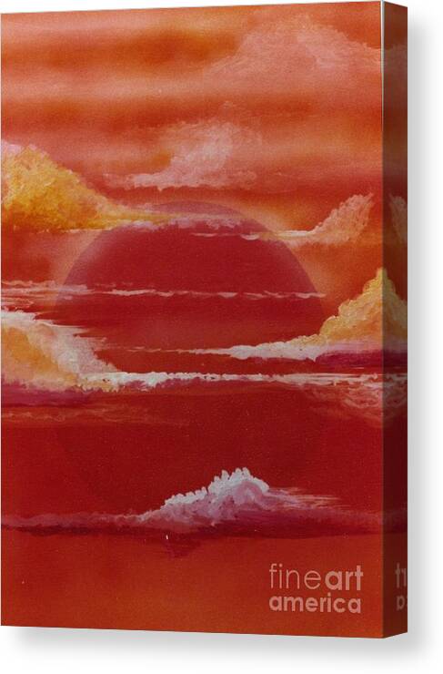 Painting Canvas Print featuring the painting Sunset by David Neace CPX