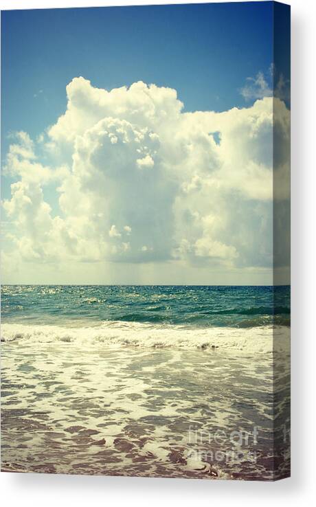 Ocean Canvas Print featuring the photograph Sunshine and Rain by Kelly Nowak