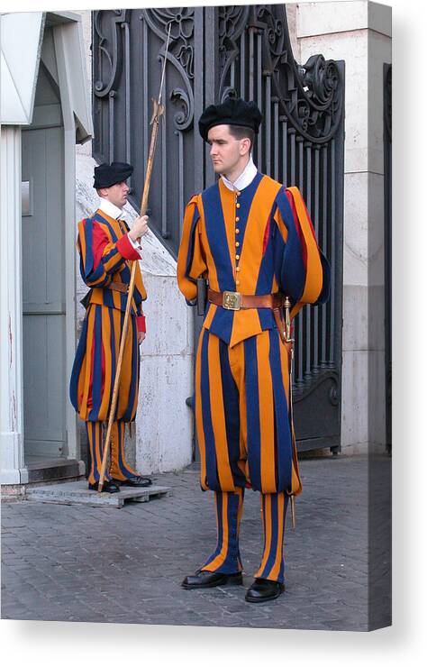 Swiss Guard Canvas Print featuring the photograph Swiss Guard by Michael Kirk