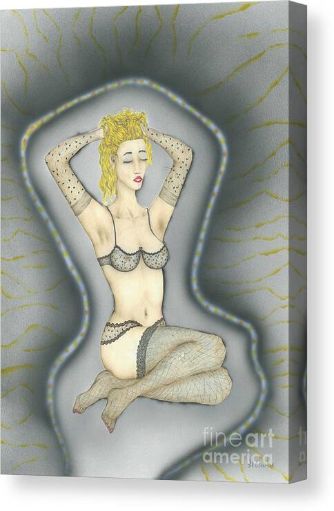 Figurative Canvas Print featuring the mixed media Temptation by Kenneth Clarke