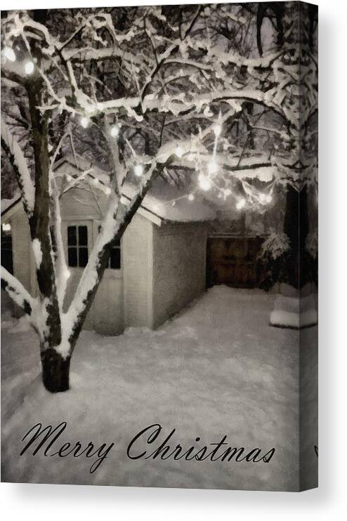 Garage Canvas Print featuring the photograph The Garden Sleeps by Michelle Calkins