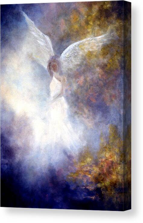 Angel Canvas Print featuring the painting The Guardian by Marina Petro