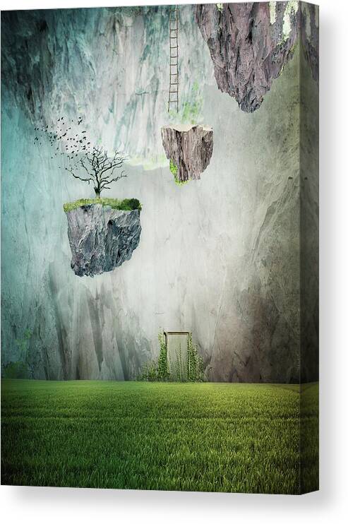 Creative Edit Canvas Print featuring the photograph The Islands Of Oblivion by Lucynda Lu