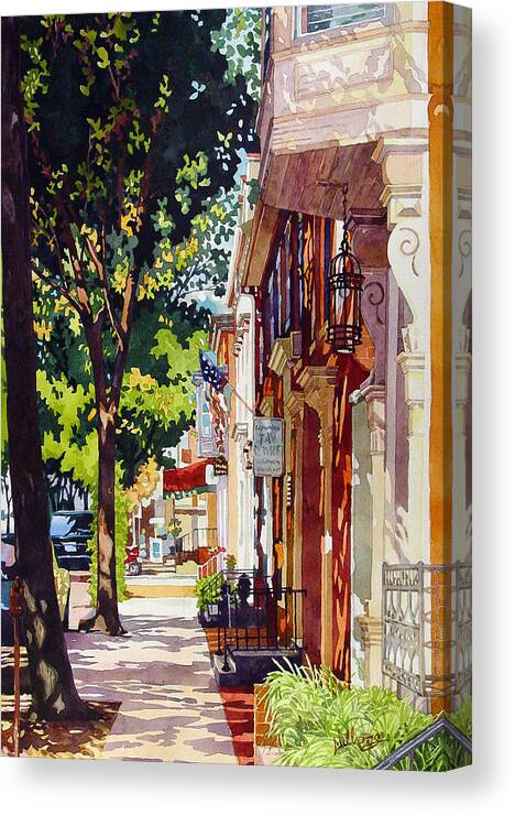 Landscape Canvas Print featuring the painting The Long Walk to Market by Mick Williams