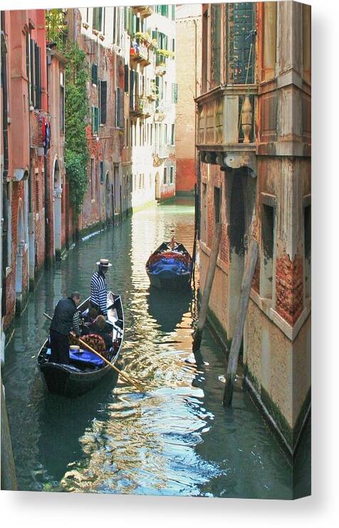 Canal Canvas Print featuring the photograph The Quiet Canal by Nigel Radcliffe