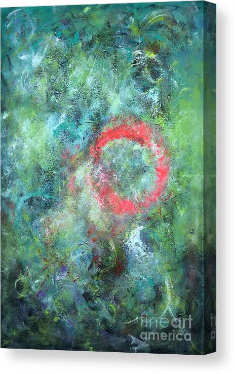 Abstract Canvas Print featuring the painting The Rose by Jason Stephen