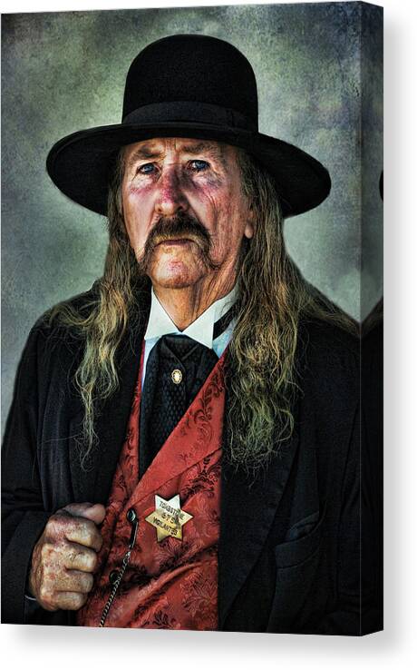 Cowboy Canvas Print featuring the photograph The Sheriff by Barbara Manis