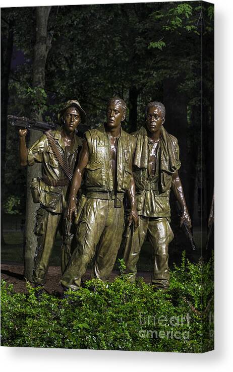 America Canvas Print featuring the photograph The Three Soldiers by John Greim