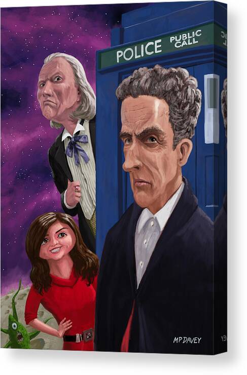 Drwho Canvas Print featuring the painting The Twelfth Doctor Who by Martin Davey