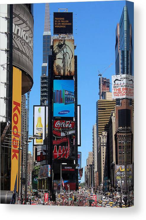 Times Square Canvas Print featuring the photograph Times Square by Jemmy Archer