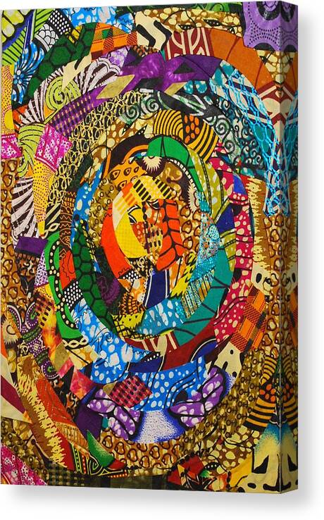 Abstract Canvas Print featuring the tapestry - textile Tor by Apanaki Temitayo M