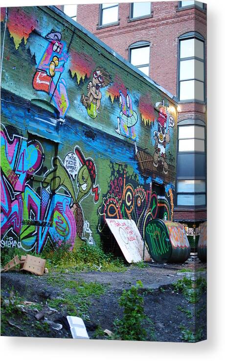 Portland Maine Canvas Print featuring the photograph Trashed by Paul Noble