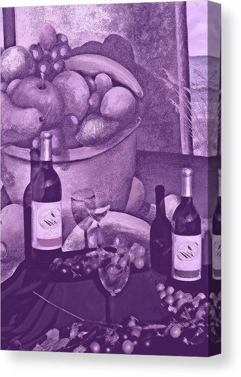  Canvas Print featuring the painting True Grape by Virginia Bond
