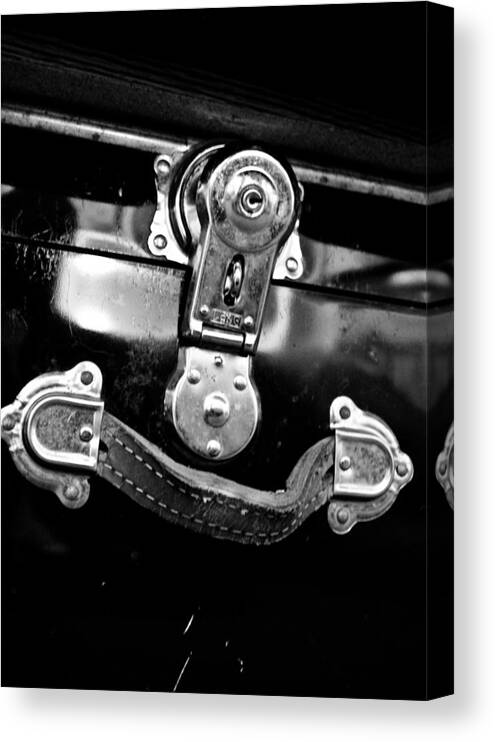Latch Canvas Print featuring the photograph Trunk Latch by Adria Trail