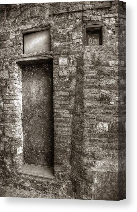 Tuscany Canvas Print featuring the photograph Tuscan Doorway by Michael Kirk