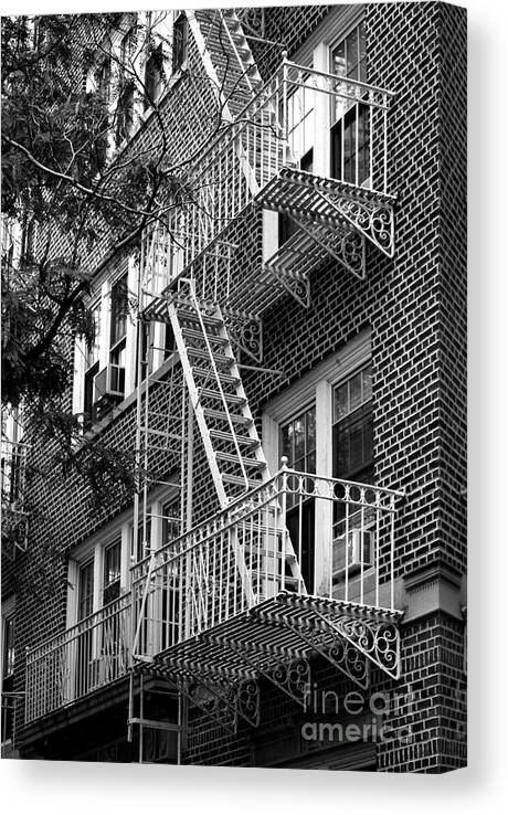 New York Canvas Print featuring the photograph Typical building of Brooklyn Heights - Brooklyn - New York City by Carlos Alkmin