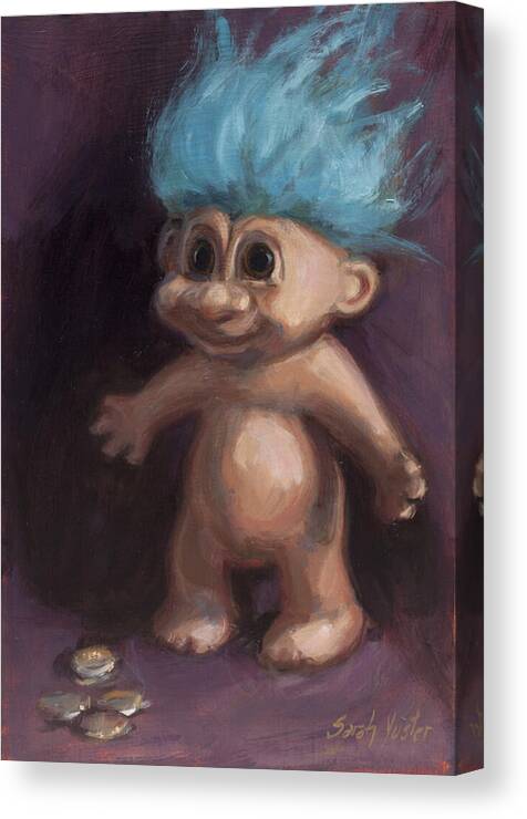 Troll Canvas Print featuring the painting Untitled Nude by Sarah Yuster