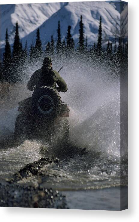 Adventure Canvas Print featuring the photograph USA, Alaska, Park Ranger, All Terrain by Gerry Reynolds