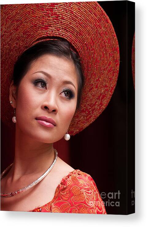 Vietnam Canvas Print featuring the photograph Vietnamese Bride 10 by Rick Piper Photography