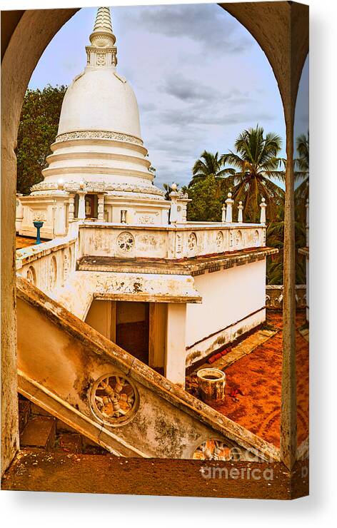 Temple Canvas Print featuring the photograph View At A Temple by Gina Koch