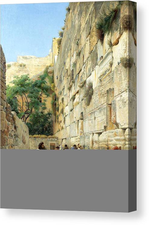Orientalism Canvas Print featuring the photograph Wailing Wall by Munir Alawi