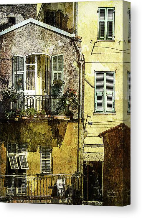Villefranche Canvas Print featuring the photograph Warmth of Old Villefranche by Julie Palencia