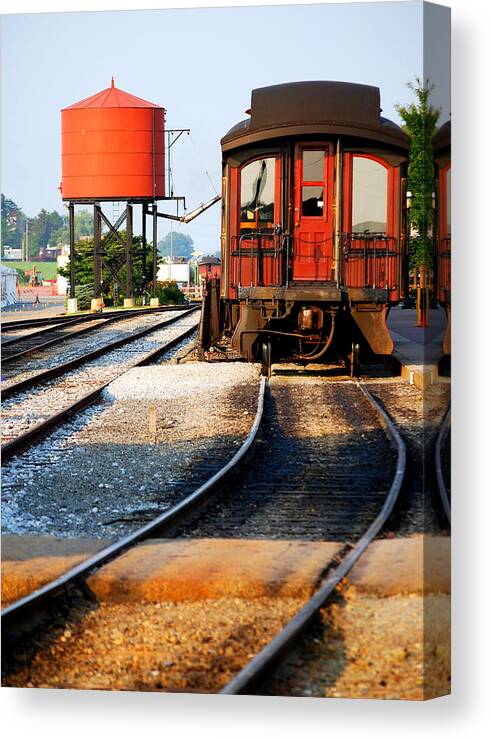 Water Stop Canvas Print featuring the photograph Water Stop by Mary Beth Landis