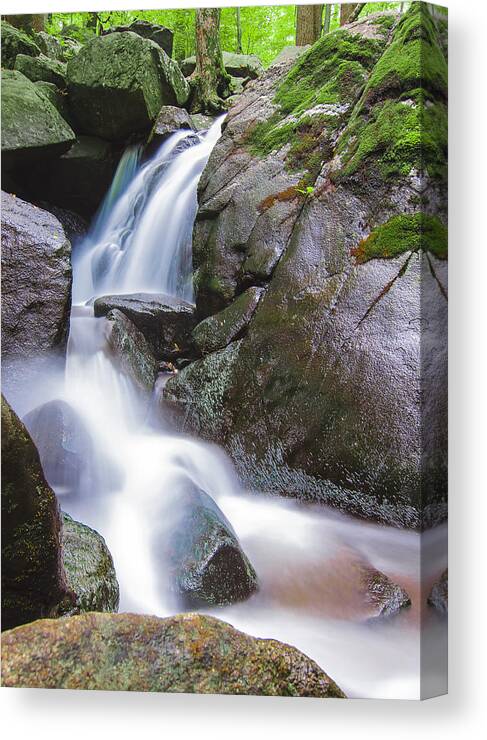 Landscape Canvas Print featuring the photograph Waterfall by Eduard Moldoveanu
