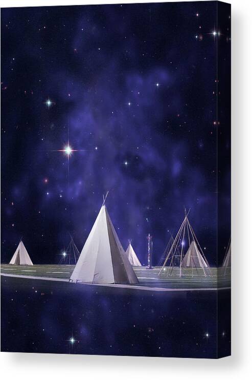 Tepee Canvas Print featuring the photograph We Are One Tribe by Laura Fasulo