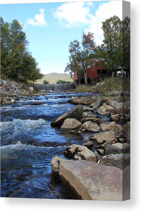 Weston Canvas Print featuring the photograph Weston Mill and river 2 by Vance Bell