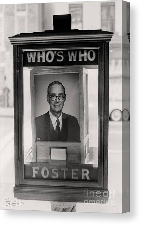 Retro Canvas Print featuring the photograph Who Is Foster's Who's Who by Tom Brickhouse
