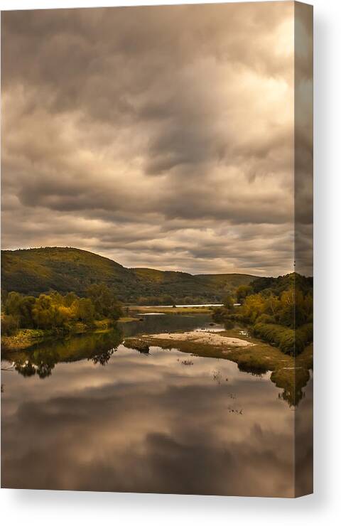 River Canvas Print featuring the photograph Williams river dark sky by Vance Bell