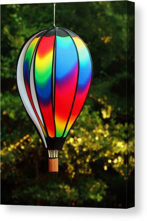 Wind Canvas Print featuring the photograph Wind Catcher Balloon by Farol Tomson