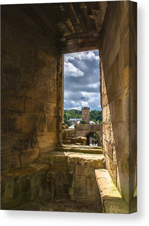 Scotland Canvas Print featuring the photograph Window in Linlithgow Palace by Andreas Berthold