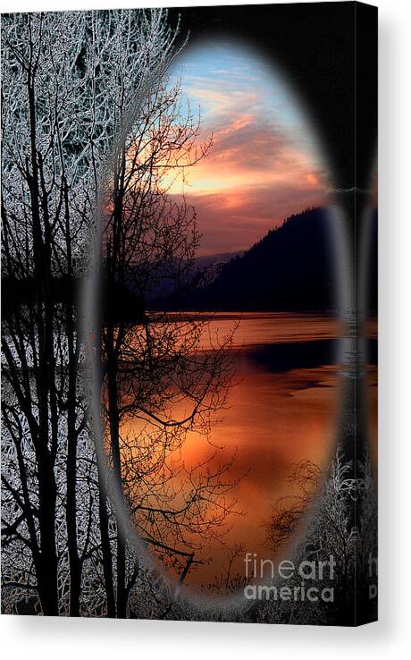 Kettle Falls Canvas Print featuring the photograph Winter Morning by Loni Collins