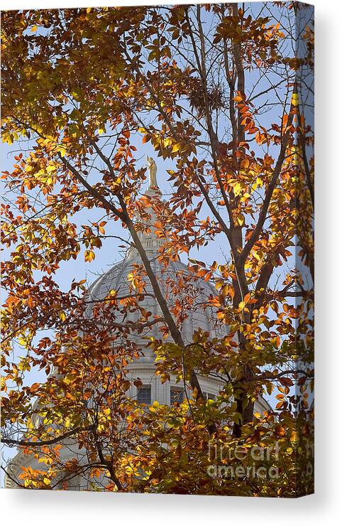 Capitol Canvas Print featuring the photograph Wisconsin Capitol by Steven Ralser