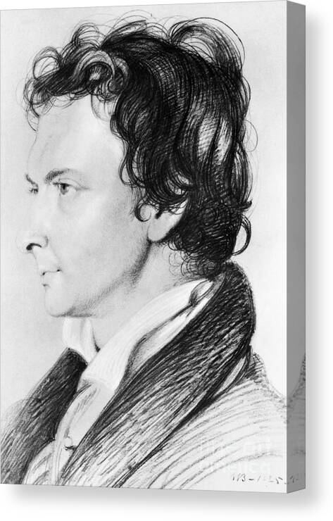 1825 Canvas Print featuring the photograph William Hazlitt (1778-1830) #1 by Granger