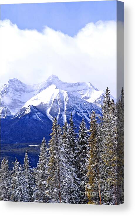 Mountain Canvas Print featuring the photograph Winter mountains 2 by Elena Elisseeva